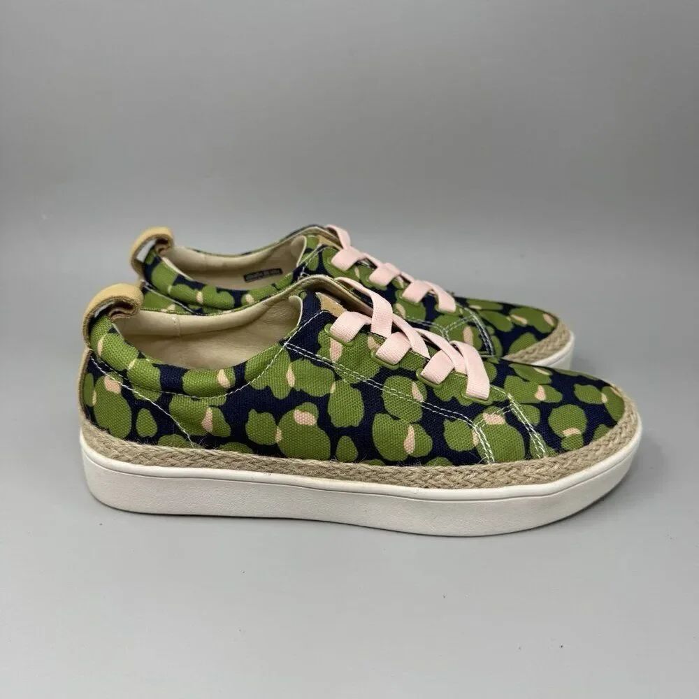 Spenco Malibu 21 Bokah Blue Woman's Orthopedic Slip on Canvas Sneaker Size 8.5 D